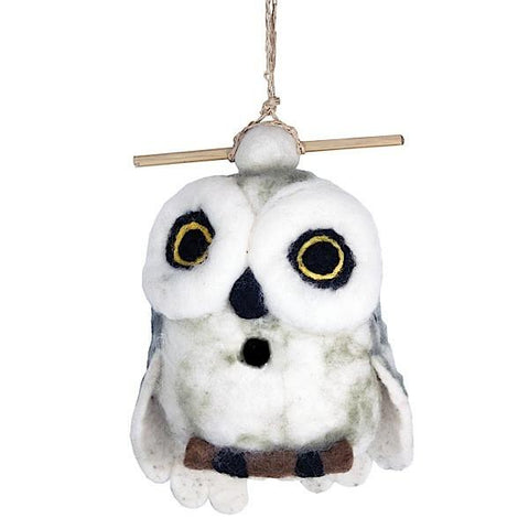 Felt Birdhouse - Snowy Owl - Wild Woolies