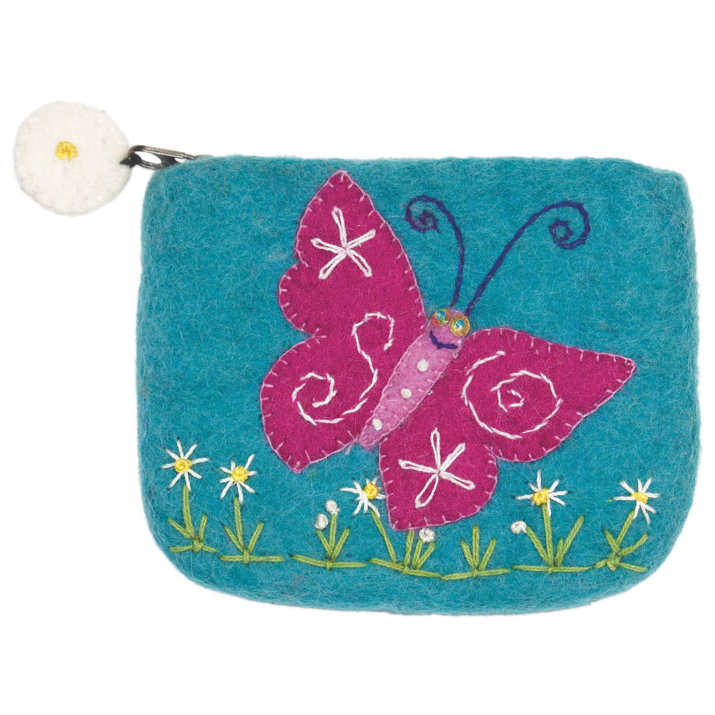 Felt Coin Purse - Magical Butterfly Handmade and Fair Trade