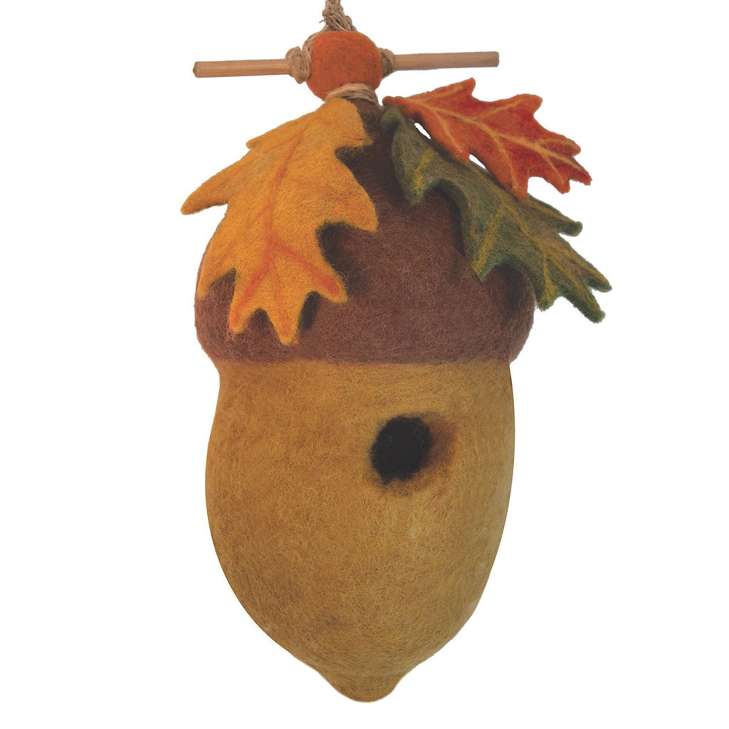 Felt Birdhouse - Pin Oak Acorn Handmade and Fair Trade