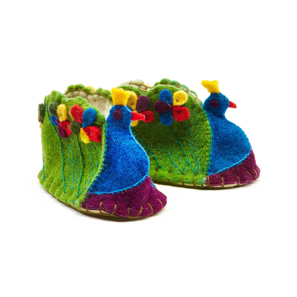 Peacock Zooties Baby Booties - Silk Road Bazaar