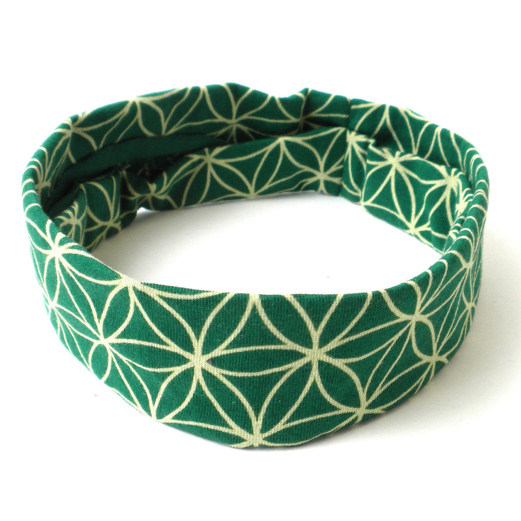 Flower of Life Headband - Green - Global Groove (W)