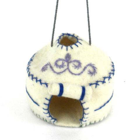 Yurt Felt Holiday Ornament - Silk Road Bazaar (O)