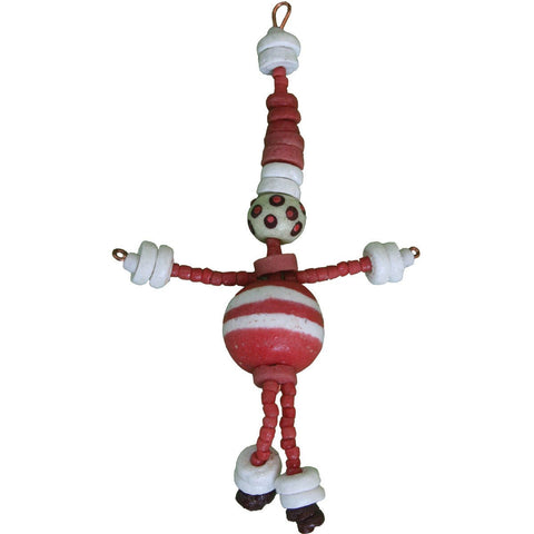 Recycled Glass Bead Santa Ornament - Global Mamas (H)