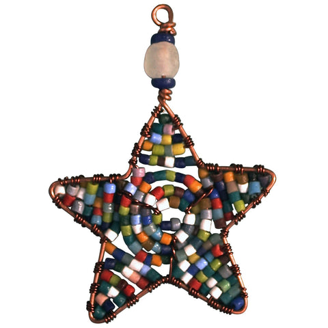 Beaded Star Ornament Rainbow - Global Mamas (H)