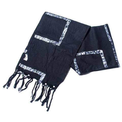 Batiked Scarf - Black - World Peaces (S)