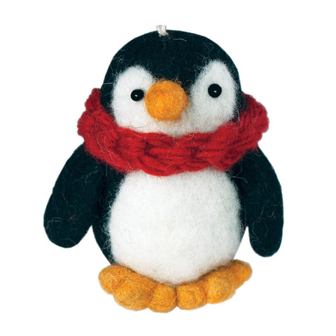 Felt Penguin Ornament - Wild Woolies (H)