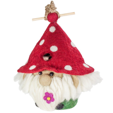 Felt Birdhouse - Garden Gnome - Wild Woolies