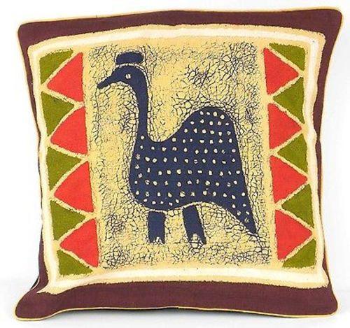 Handmade Guinea Fowl Batik Cushion Cover Handmade and Fair Trade