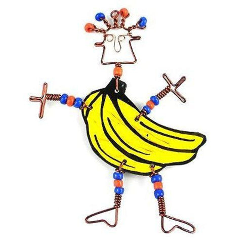 Dancing Girl Go Bananas Pin Handmade and Fair Trade