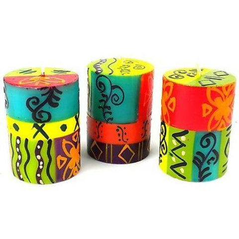 Set of Three Boxed Hand-Painted Candles - Matuko Design - Nobunto