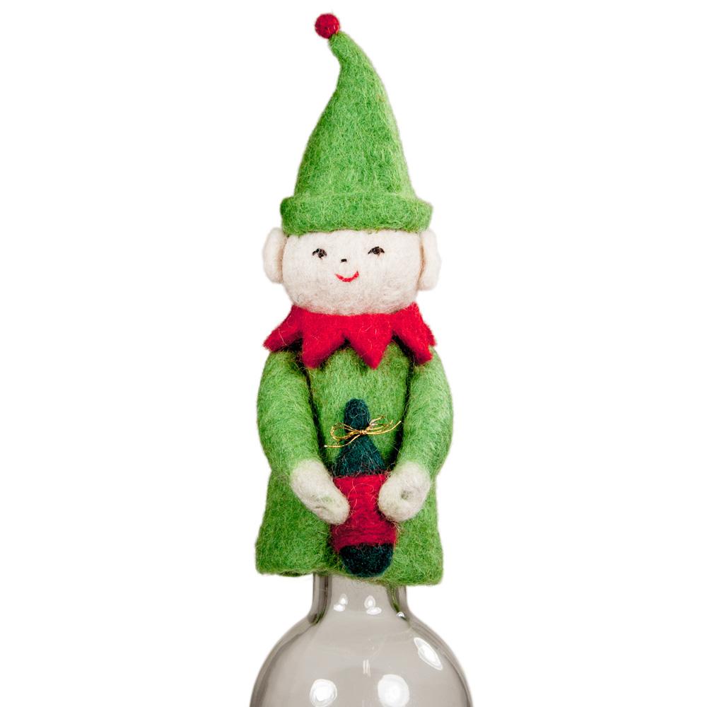 Felt Elf Bottle Topper - Wild Woolies (H)