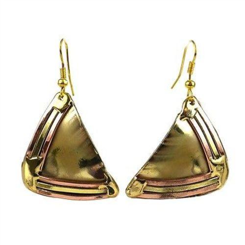 Copper Directions Brass Earrings Handmade and Fair Trade