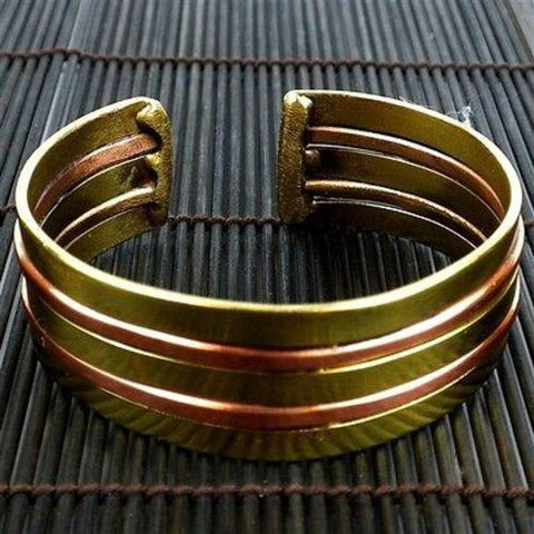 Copper and Brass Architecture Cuff Handmade and Fair Trade