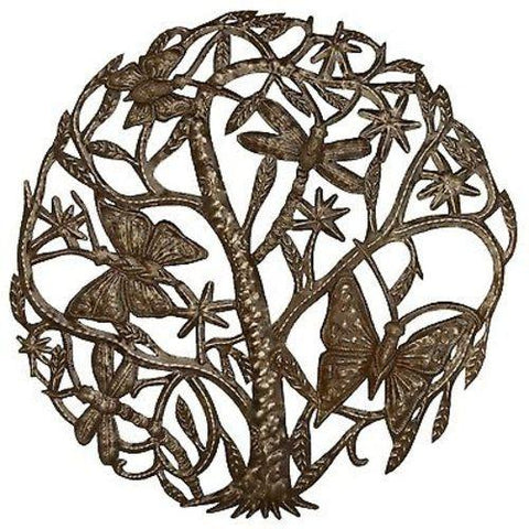 Dancing Butterflies and Dragonflies 24 inch Metal Art - Croix des Bouquets