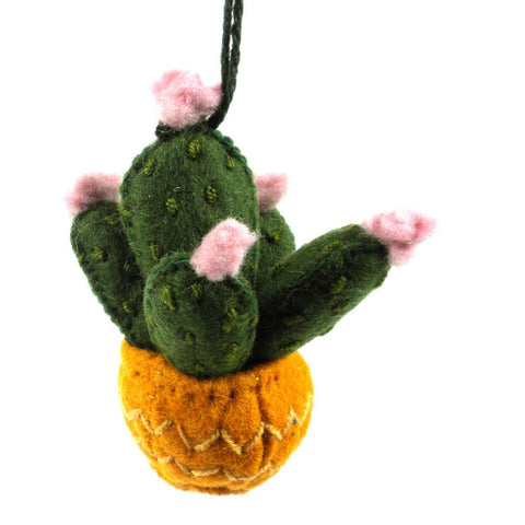 Felt Prickly Pear Ornament - Silk Road Bazaar (O)