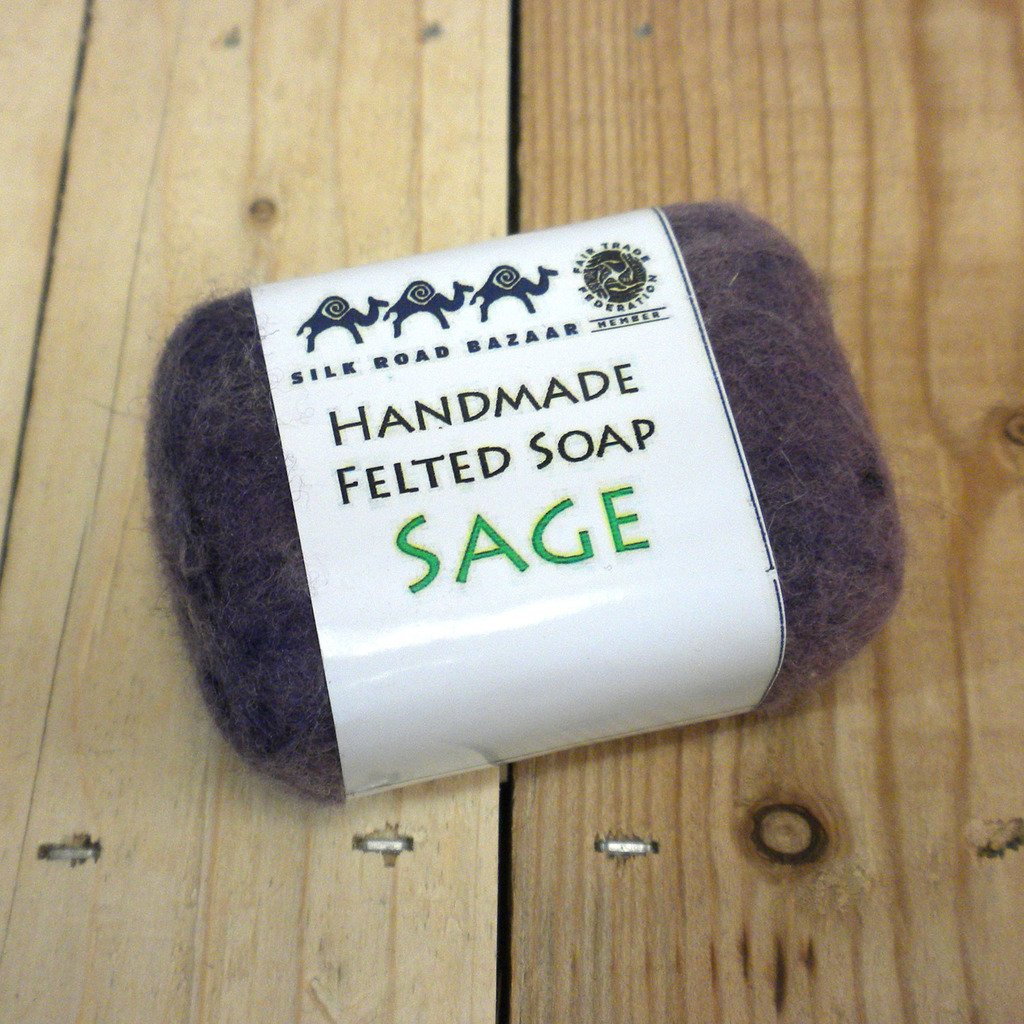 Handmade Felted Soap Sage - Silk Road Bazaar (S)