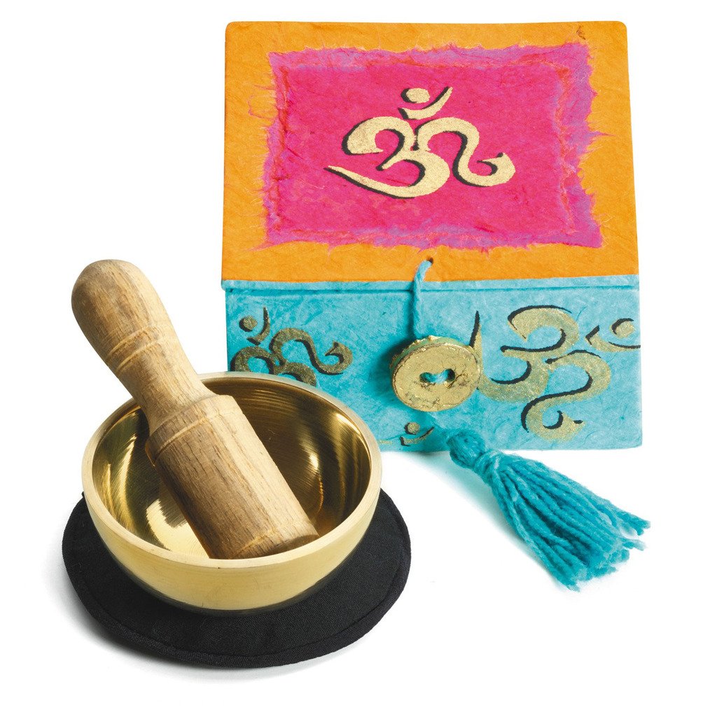 Mini Meditation Bowl Box: 2" Om - DZI (Meditation)