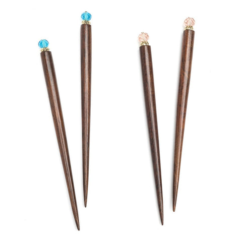 Rosewood Jewel Hair Pins (Set of 4) - Matr Boomie (A)