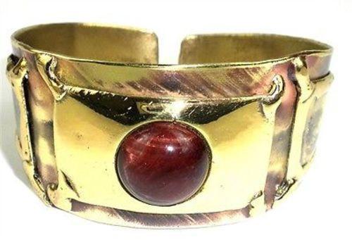 Red Tiger Eye Cuff Handmade and Fair Trade