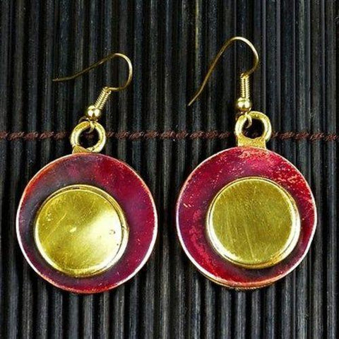 Circle Squared Earrings Handmade and Fair Trade