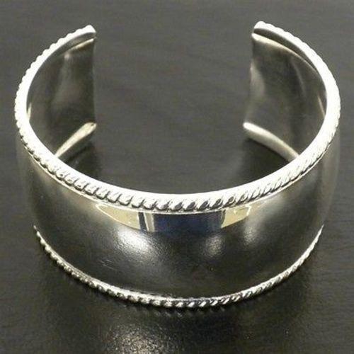 Silver Overlay Cuff  Smooth Design Handmade and Fair Trade