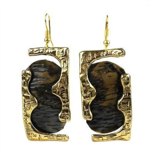 Road Less Traveled Brass Earrings - Brass Images (E)