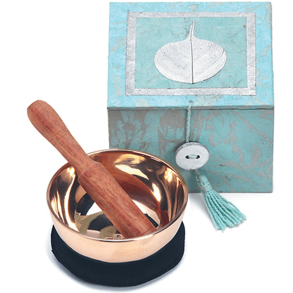 Meditation Bowl Box: 3'' Swirling Bodhi - DZI (Meditation)