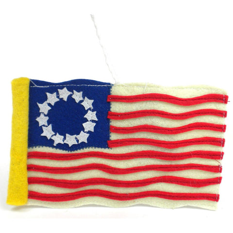 Felt Colonial American Flag Ornament - Silk Road Bazaar (O)