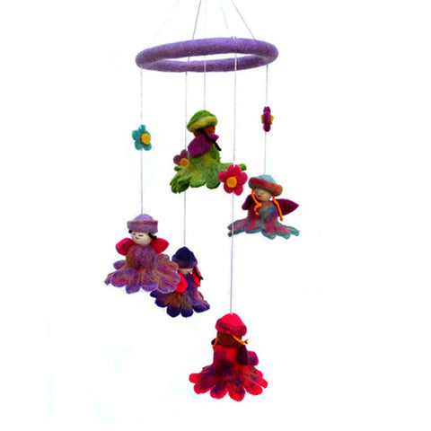 Felt Flower Fairy Mobile -