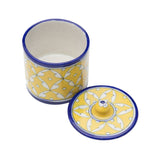 Blue Pottery Canister - Blue & Yellow - Matr Boomie (Pottery)